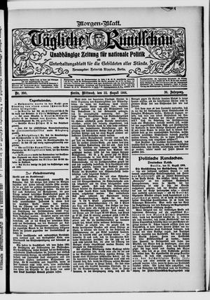 Tägliche Rundschau vom 22.08.1906