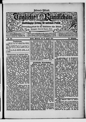 Tägliche Rundschau vom 22.08.1906