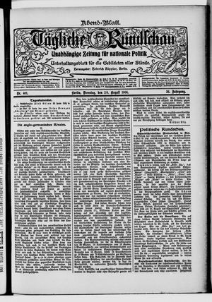 Tägliche Rundschau vom 28.08.1906