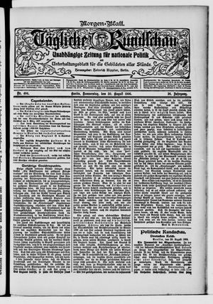 Tägliche Rundschau on Aug 30, 1906