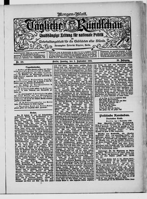 Tägliche Rundschau vom 02.09.1906