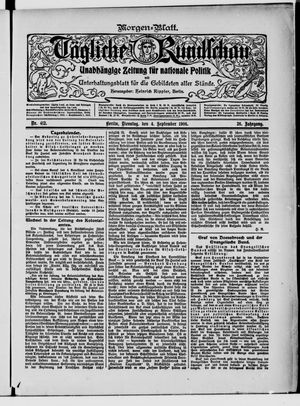 Tägliche Rundschau on Sep 4, 1906