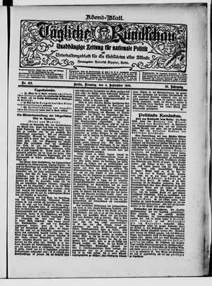 Tägliche Rundschau on Sep 4, 1906
