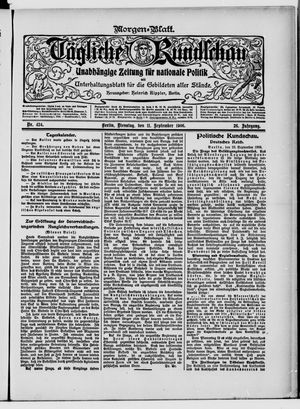 Tägliche Rundschau vom 11.09.1906