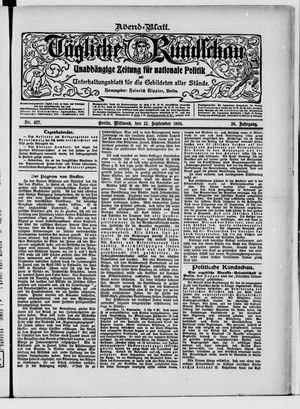Tägliche Rundschau on Sep 12, 1906