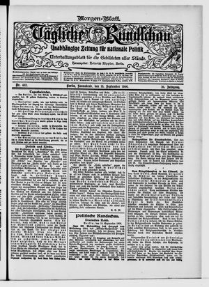 Tägliche Rundschau vom 15.09.1906