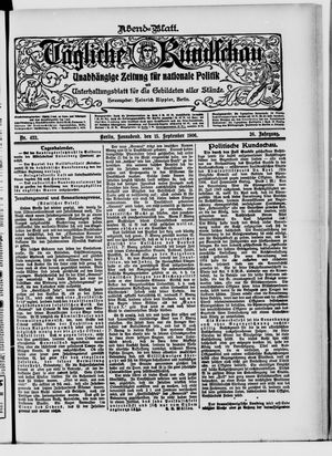 Tägliche Rundschau vom 15.09.1906