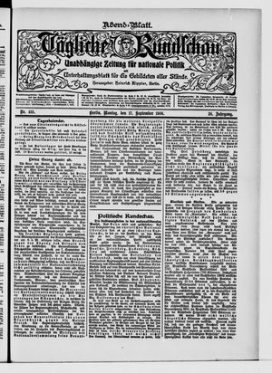 Tägliche Rundschau vom 17.09.1906