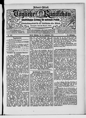 Tägliche Rundschau vom 24.09.1906
