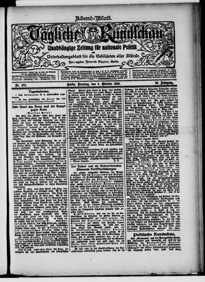 Tägliche Rundschau vom 09.10.1906