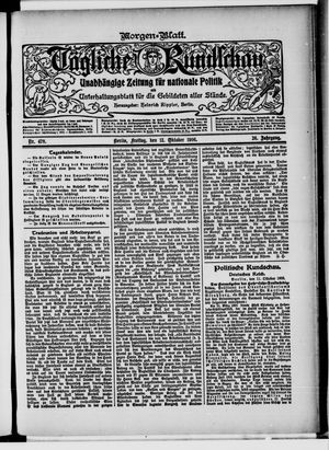 Tägliche Rundschau vom 12.10.1906