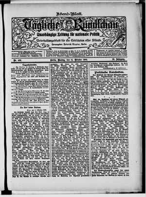 Tägliche Rundschau vom 15.10.1906