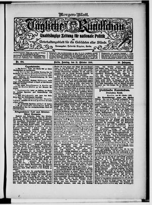 Tägliche Rundschau vom 21.10.1906