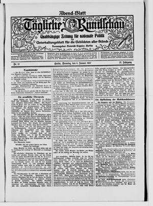 Tägliche Rundschau vom 08.01.1907