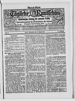 Tägliche Rundschau vom 10.01.1907