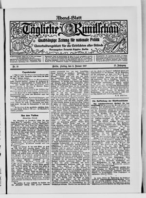 Tägliche Rundschau on Jan 11, 1907