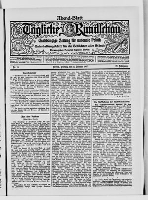 Tägliche Rundschau on Jan 11, 1907