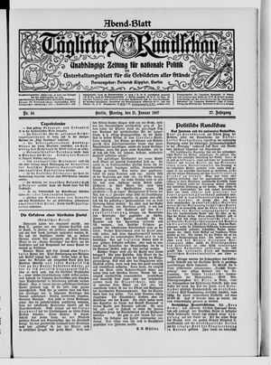 Tägliche Rundschau on Jan 21, 1907