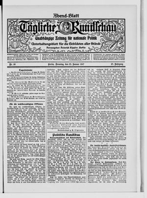 Tägliche Rundschau vom 22.01.1907