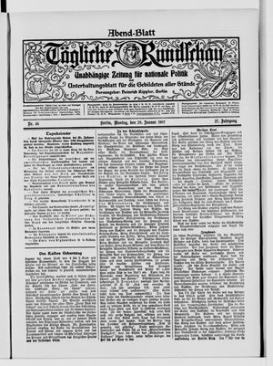 Tägliche Rundschau on Jan 28, 1907