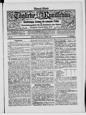 Tägliche Rundschau vom 04.02.1907