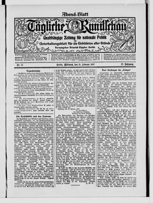 Tägliche Rundschau vom 13.02.1907