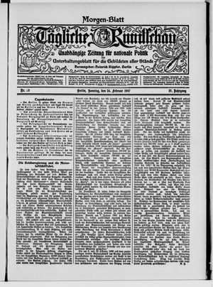 Tägliche Rundschau on Feb 24, 1907