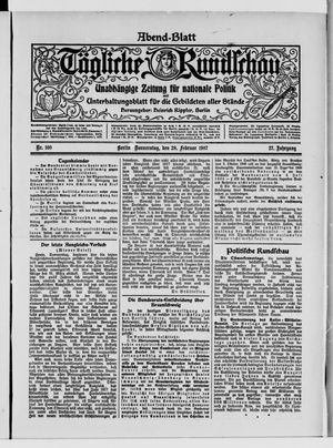 Tägliche Rundschau vom 28.02.1907