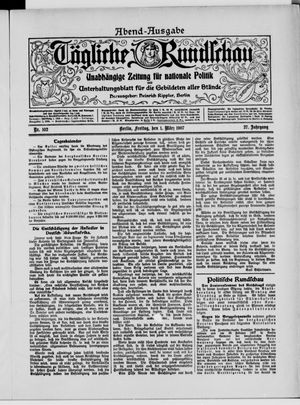 Tägliche Rundschau vom 01.03.1907
