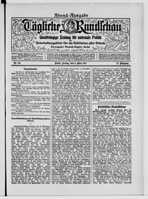 Tägliche Rundschau on Mar 8, 1907