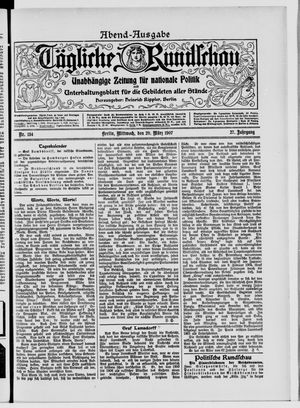 Tägliche Rundschau on Mar 20, 1907