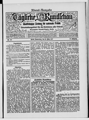 Tägliche Rundschau vom 28.03.1907