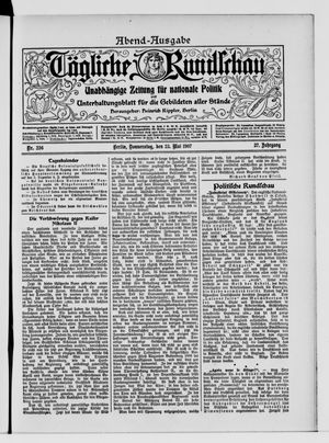 Tägliche Rundschau on May 23, 1907