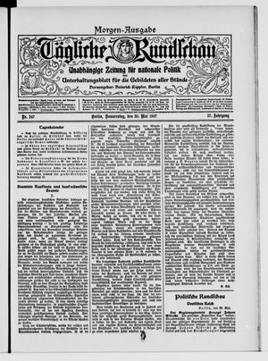 Tägliche Rundschau vom 30.05.1907