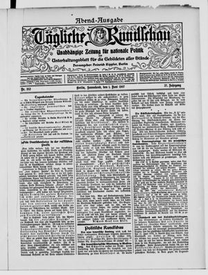 Tägliche Rundschau vom 01.06.1907