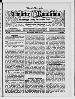 Tägliche Rundschau vom 04.06.1907