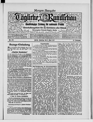 Tägliche Rundschau vom 09.06.1907