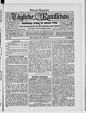 Tägliche Rundschau on Jun 11, 1907