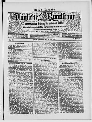 Tägliche Rundschau vom 15.06.1907
