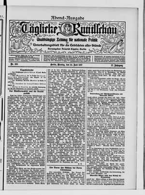 Tägliche Rundschau vom 24.06.1907
