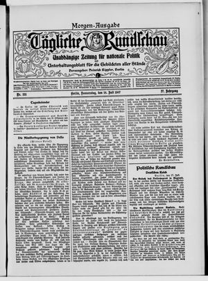 Tägliche Rundschau vom 18.07.1907