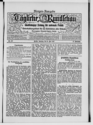Tägliche Rundschau vom 21.07.1907
