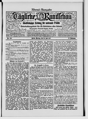 Tägliche Rundschau vom 22.07.1907