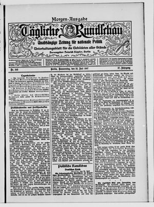 Tägliche Rundschau vom 25.07.1907