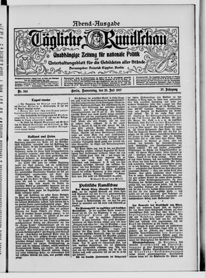 Tägliche Rundschau vom 25.07.1907