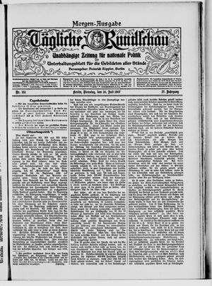 Tägliche Rundschau vom 30.07.1907