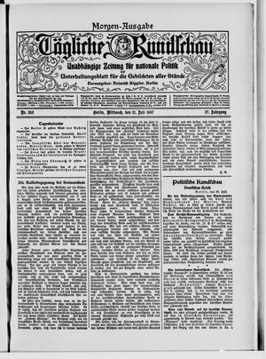 Tägliche Rundschau vom 31.07.1907