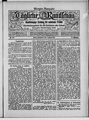 Tägliche Rundschau on Aug 3, 1907