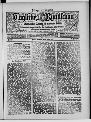 Tägliche Rundschau vom 06.08.1907