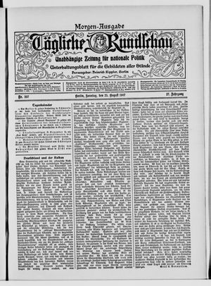 Tägliche Rundschau vom 25.08.1907